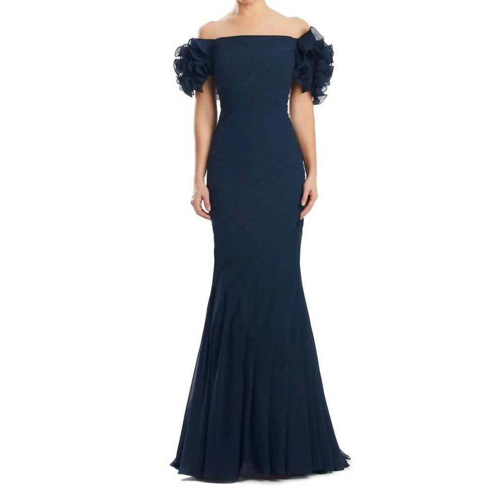 NEW DAYMOR off the shoulder dress in navy